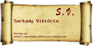 Sarkady Viktória névjegykártya